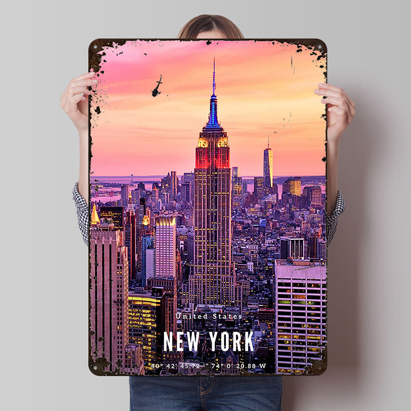 Retro Gaming York - New York City Skyline Poster Personalizzato