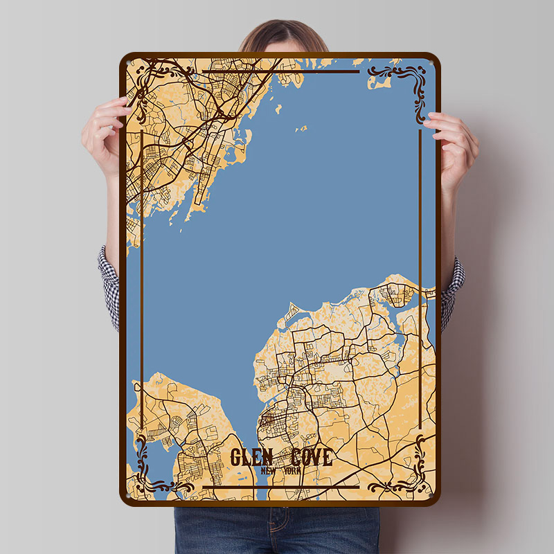Retro Gaming York - Poster in Latta con Mappa di