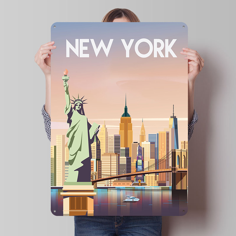 Retro Gaming York - Poster in Metallo di New York,