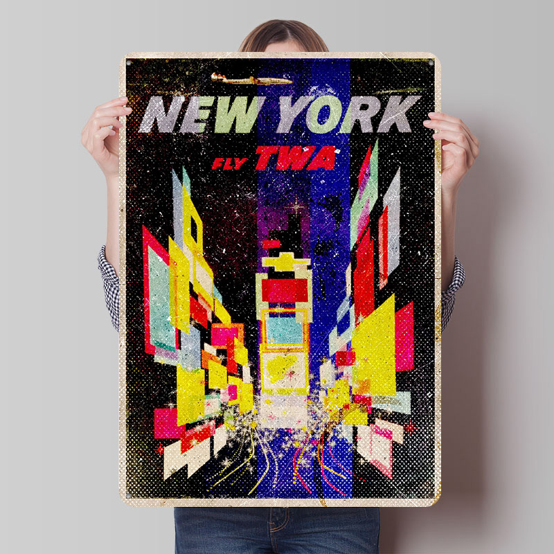 Retro Gaming York - New York Fly TWA Poster in