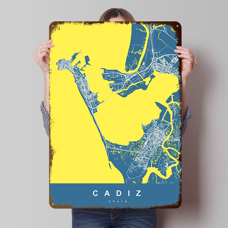 Retro Gaming Desk - CADIZ SPIN Poster in banda stagnata