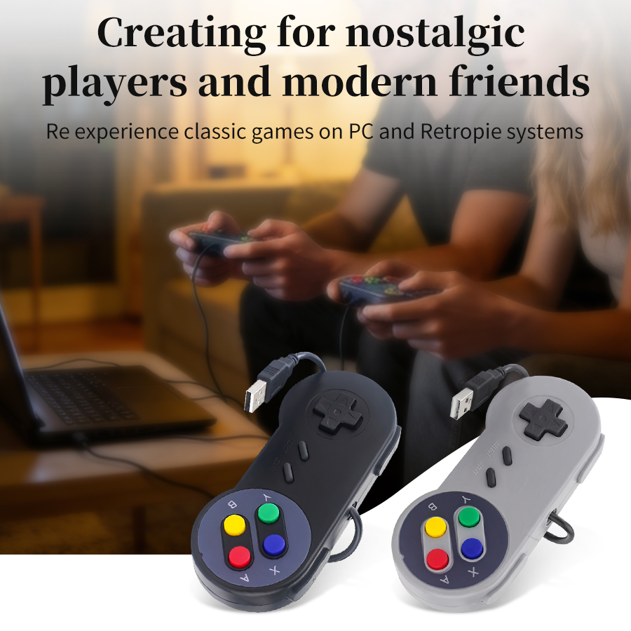 Retro Gaming Raspberry Pi 3 - Gamepad USB Retrò per PC NESPi