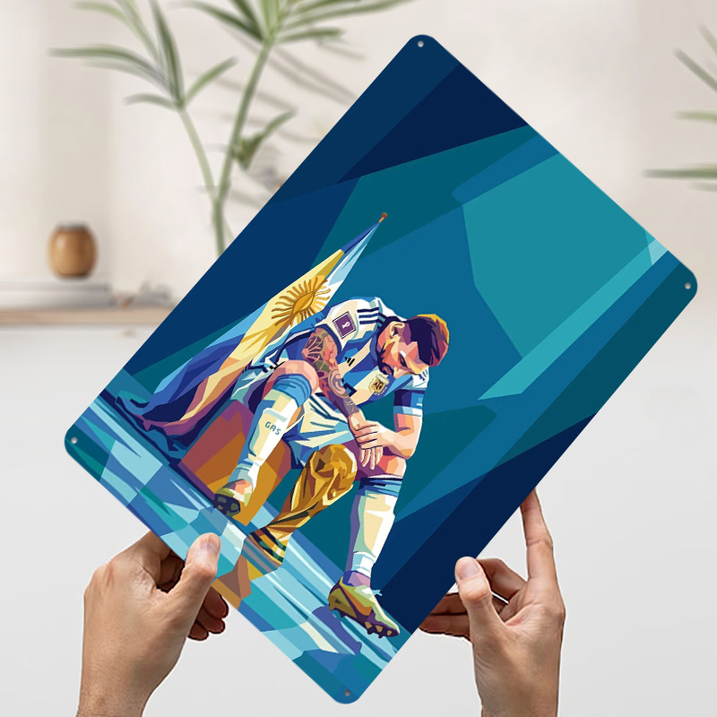 Poster di Lionel Messi con Tro - Retro Gaming Desk recensione e prezzo
