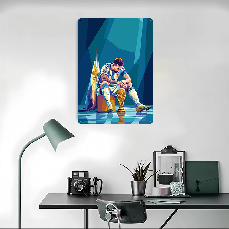 Poster di Lionel Messi con Tro - Retro Gaming Desk recensione e prezzo