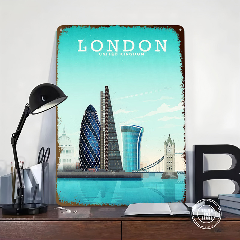 Poster Metallico di Londra, Ar - Retro Gaming London recensione e prezzo